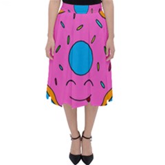 Donut Doughnut Dessert Clip Art Classic Midi Skirt by Simbadda