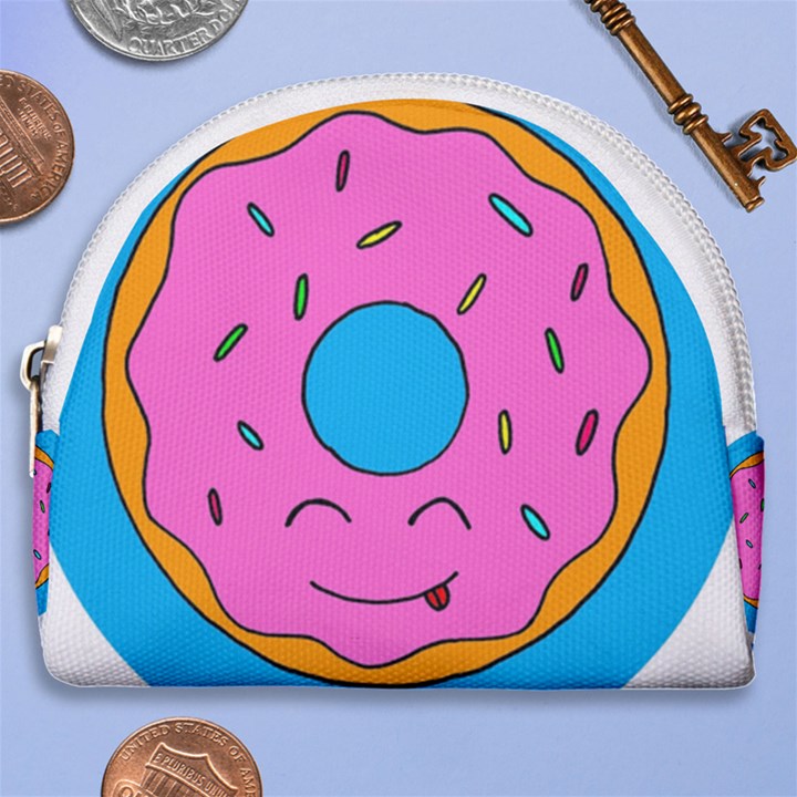 Donut Doughnut Dessert Clip Art Horseshoe Style Canvas Pouch