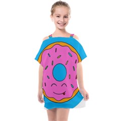 Donut Doughnut Dessert Clip Art Kids  One Piece Chiffon Dress by Simbadda