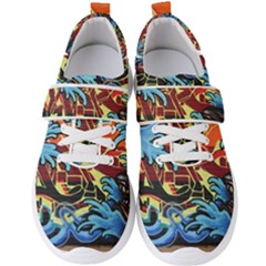 Graffiti Colourful Street Art Art Men s Velcro Strap Shoes by Simbadda