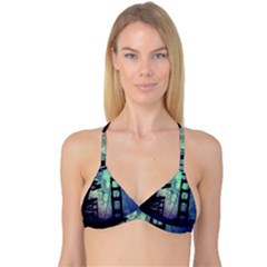 Bridge Construction Trees Reversible Tri Bikini Top by Simbadda