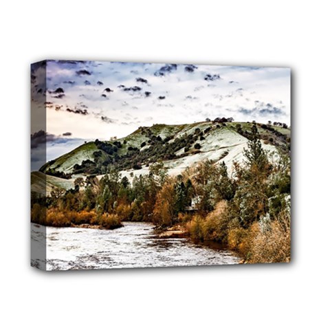 River Hills Evening California Deluxe Canvas 14  X 11  (stretched) by Simbadda