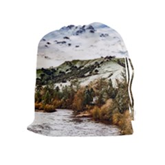 River Hills Evening California Drawstring Pouch (xl) by Simbadda