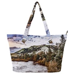 River Hills Evening California Full Print Shoulder Bag by Simbadda