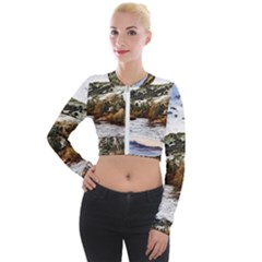 River Hills Evening California Long Sleeve Cropped Velvet Jacket by Simbadda