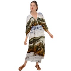 River Hills Evening California Grecian Style  Maxi Dress by Simbadda