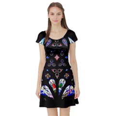 Arcelona Cathedral Spain Short Sleeve Skater Dress by Simbadda