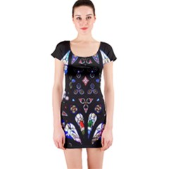 Arcelona Cathedral Spain Short Sleeve Bodycon Dress by Simbadda