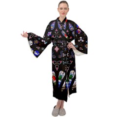 Arcelona Cathedral Spain Maxi Velour Kimono by Simbadda