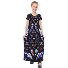 Arcelona Cathedral Spain Kids  Short Sleeve Maxi Dress