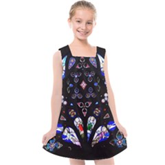 Arcelona Cathedral Spain Kids  Cross Back Dress by Simbadda