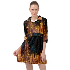 Architecture Buildings City Mini Skater Shirt Dress by Simbadda