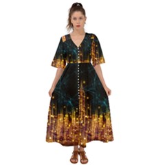 Architecture Buildings City Kimono Sleeve Boho Dress