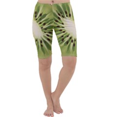 Kiwi Fruit Fresh Green Tasty Food Cropped Leggings  by Simbadda