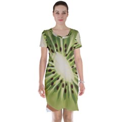 Kiwi Fruit Fresh Green Tasty Food Short Sleeve Nightdress by Simbadda