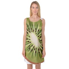 Kiwi Fruit Fresh Green Tasty Food Sleeveless Satin Nightdress by Simbadda