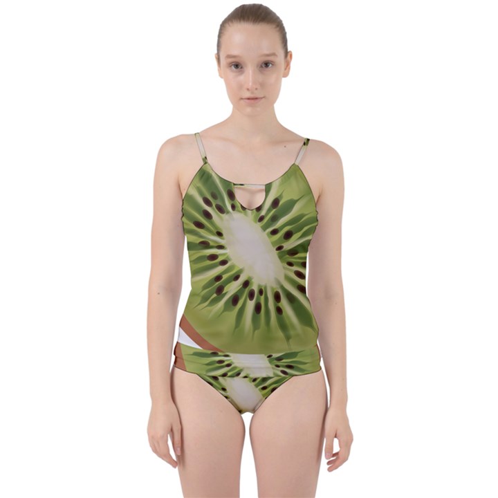 Kiwi Fruit Fresh Green Tasty Food Cut Out Top Tankini Set