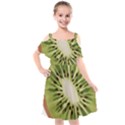 Kiwi Fruit Fresh Green Tasty Food Kids  Cut Out Shoulders Chiffon Dress View1