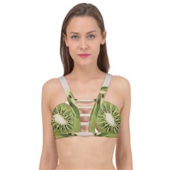 Kiwi Fruit Fresh Green Tasty Food Cage Up Bikini Top by Simbadda