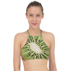 Kiwi Fruit Fresh Green Tasty Food Racer Front Bikini Top