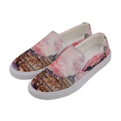 City Buildings Bridge Water River Women s Canvas Slip Ons by Simbadda