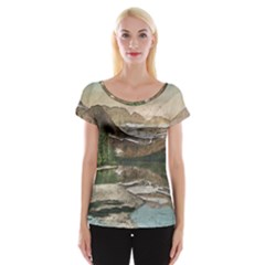 Glacier National Park Scenic View Cap Sleeve Top by Simbadda