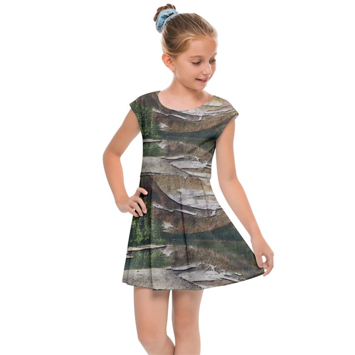 Glacier National Park Scenic View Kids  Cap Sleeve Dress