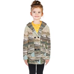 Glacier National Park Scenic View Kids  Double Breasted Button Coat by Simbadda