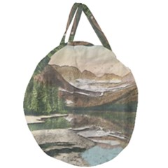 Glacier National Park Scenic View Giant Round Zipper Tote by Simbadda