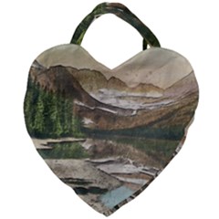 Glacier National Park Scenic View Giant Heart Shaped Tote by Simbadda