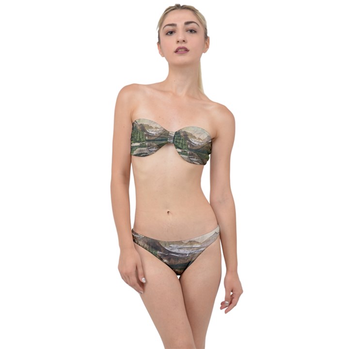 Glacier National Park Scenic View Classic Bandeau Bikini Set