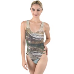 Glacier National Park Scenic View High Leg Strappy Swimsuit by Simbadda