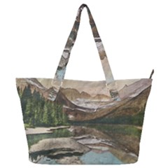 Glacier National Park Scenic View Full Print Shoulder Bag by Simbadda