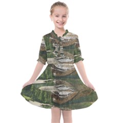 Glacier National Park Scenic View Kids  All Frills Chiffon Dress by Simbadda