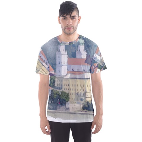 Architecture Old Sky Travel Men s Sports Mesh Tee by Simbadda