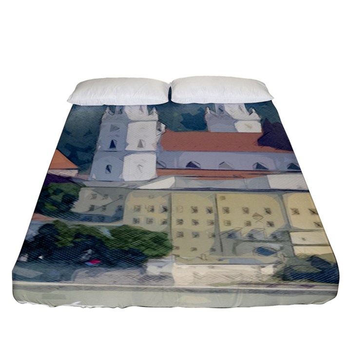 Architecture Old Sky Travel Fitted Sheet (King Size)