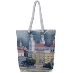 Architecture Old Sky Travel Full Print Rope Handle Tote (small) by Simbadda