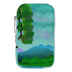 Landscape Illustration Nature Tree Waist Pouch (small) by Simbadda