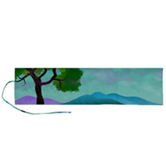 Landscape Illustration Nature Tree Roll Up Canvas Pencil Holder (l)