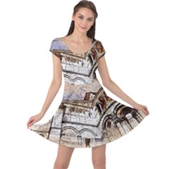 Building Architecture Columns Cap Sleeve Dress by Simbadda