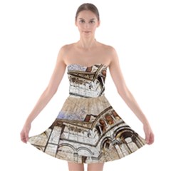 Building Architecture Columns Strapless Bra Top Dress by Simbadda