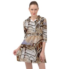 Building Architecture Columns Mini Skater Shirt Dress by Simbadda