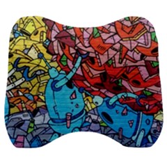 Graffiti Wall Mural Painting Arts Velour Head Support Cushion by Simbadda