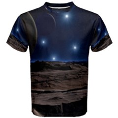 Lunar Landscape Star Brown Dwarf Men s Cotton Tee by Simbadda