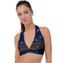 Lunar Landscape Star Brown Dwarf Halter Plunge Bikini Top View1