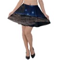 Lunar Landscape Star Brown Dwarf Velvet Skater Skirt View1