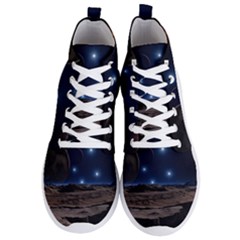 Lunar Landscape Star Brown Dwarf Men s Lightweight High Top Sneakers by Simbadda