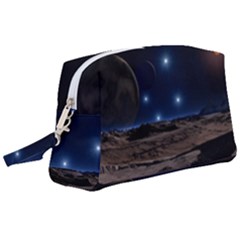 Lunar Landscape Star Brown Dwarf Wristlet Pouch Bag (large) by Simbadda