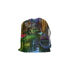 Venice City Italy Architecture Drawstring Pouch (small) by Simbadda