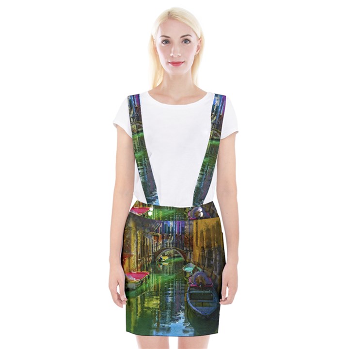 Venice City Italy Architecture Braces Suspender Skirt